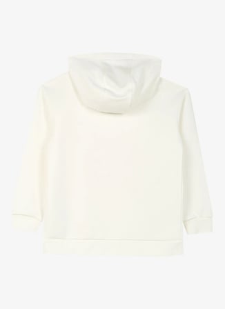 Caterpillar Ekru Kız Çocuk Kapüşon Yaka Sweatshirt C3WG-SWT101