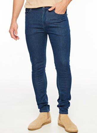 Fabrika Düşük Bel Dar Paça Skinny Fit Mavi Erkek Denim Pantolon F4WM-PNT 601