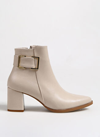 F By Fabrika Bej Kadın Topuklu Bot HAYLE