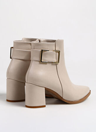 F By Fabrika Bej Kadın Topuklu Bot HAYLE