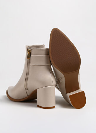 F By Fabrika Bej Kadın Topuklu Bot HAYLE