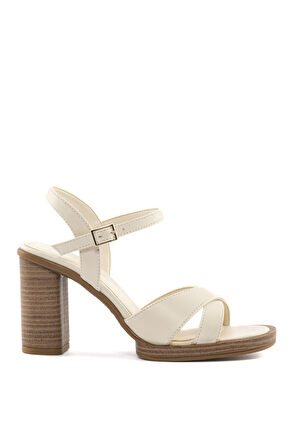 Kadın Topuklu Sandalet - Bej | 36