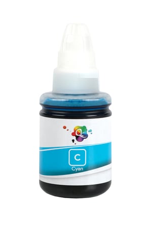 QC Canon Tanklı Yazıcı Uyumlu Mürekkep 135ml C Cyan Mavi Dye