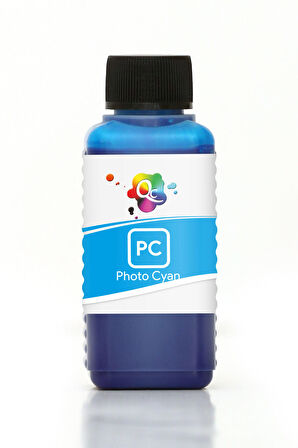 QC Canon imagePROGRAF iPF8000 Uyumlu Yazıcı Mürekkebi 100ml PC Photo Cyan Foto Mavi Pigment