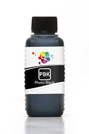 QC Epson UltraChrome K3 Pigment Mürekkep 100ml PBK Photo Black Foto Siyah Pigment