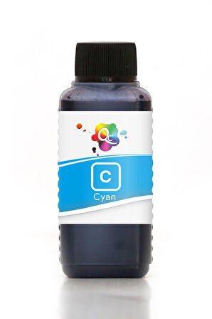 QC Epson EcoTank Pro ET 5850 Uyumlu Süblimasyon Mürekkep 100ml C DS Cyan Mavi