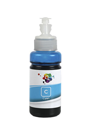 QC Epson EcoTank ET 2720 Uyumlu Yazıcı Mürekkebi 70ml C Cyan Mavi Dye