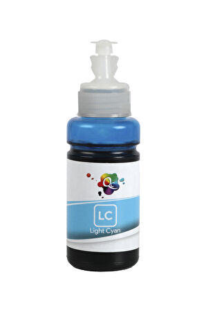 QC Epson L801 Uyumlu Yazıcı Mürekkebi 70ml LC Light Cyan Açık Mavi Dye