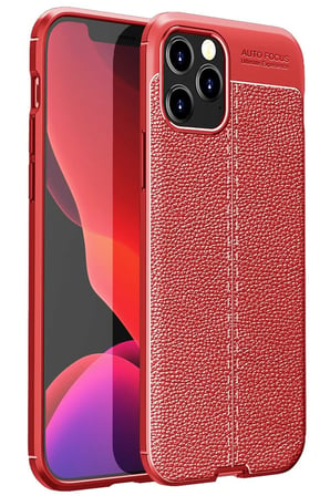 OREVİO Apple iPhone 12 Pro Kılıf Auto Focus Kapak - Kırmızı