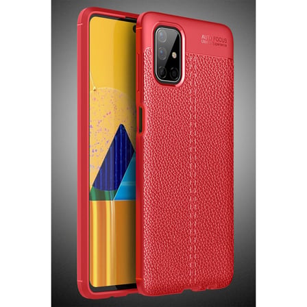 Newface Samsung Galaxy M51 Kılıf Auto Focus Kapak - Kırmızı