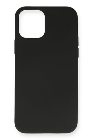 uryport Apple iPhone 12 Pro Max Kılıf Nano içi Kadife Silikon- Siyah