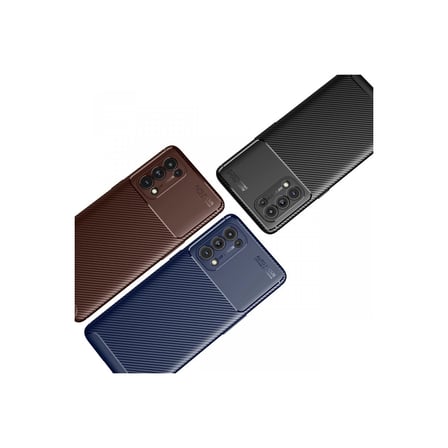 Oppo Reno 5 Pro Kılıf Auto Focus Karbon Kapak - Lacivert