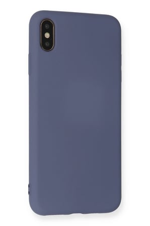 Uray store Apple iPhone XS Max Kılıf Nano içi Kadife Silikon - Gri