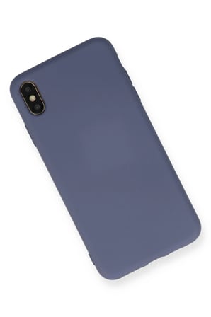 Uray store Apple iPhone XS Max Kılıf Nano içi Kadife Silikon - Gri