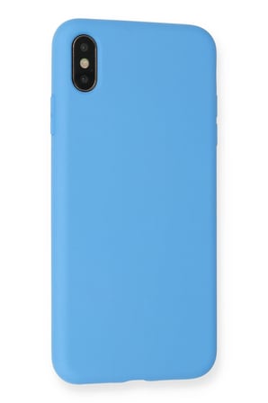 Uray store Apple iPhone XS Max Kılıf Nano içi Kadife Silikon - Mavi