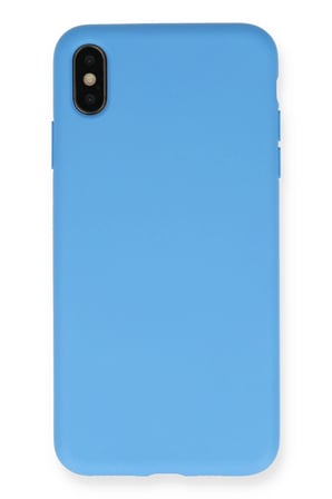 Uray store Apple iPhone XS Max Kılıf Nano içi Kadife Silikon - Mavi