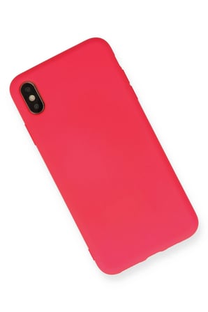 uryport Apple iPhone XS Max Kılıf Nano içi Kadife Silikon - Koyu Pembe