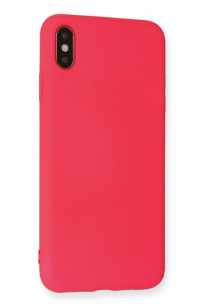uryport Apple iPhone XS Max Kılıf Nano içi Kadife Silikon - Koyu Pembe