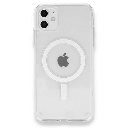 Newface Magneticsafe iPhone 11 Silikon Kılıf - Şeffaf