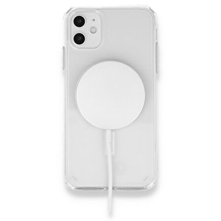 Newface Magneticsafe iPhone 11 Silikon Kılıf - Şeffaf
