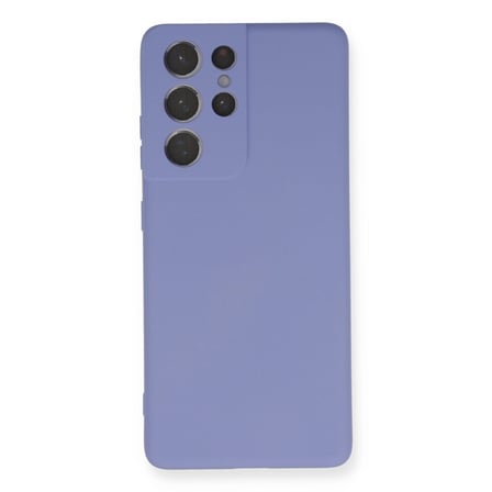 Samsung Galaxy S21 Ultra Kılıf Nano İçi Kadife Silikon - Lila