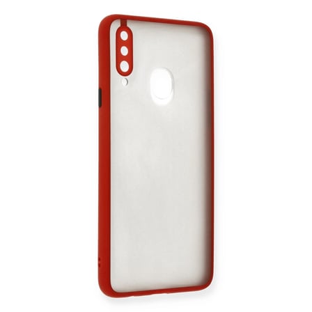 Samsung Galaxy A20s Kılıf Montreal Silikon Kapak - Kırmızı