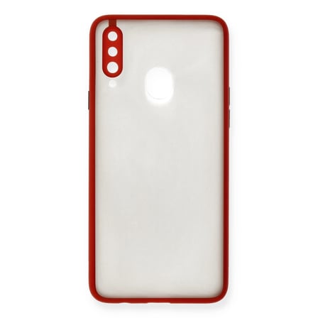 Samsung Galaxy A20s Kılıf Montreal Silikon Kapak - Kırmızı