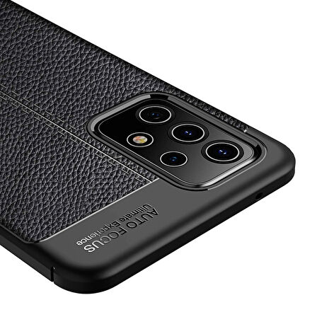 Samsung Galaxy A72 Kılıf Focus Deri Desen Silikon Kapak