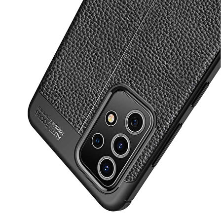 Samsung Galaxy A72 Kılıf Focus Deri Desen Silikon Kapak