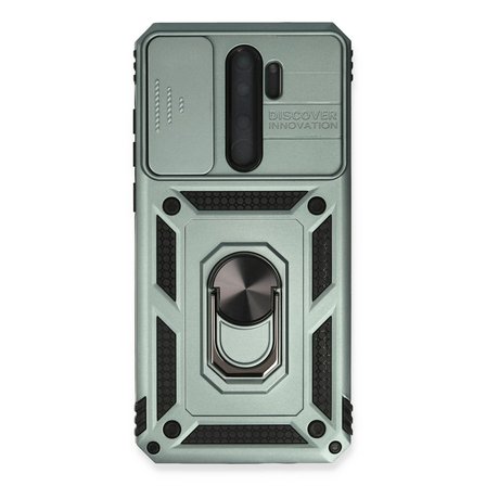 Newface Xiaomi Redmi Note 8 Pro Kılıf Pars Lens Yüzüklü Silikon - Yeşil