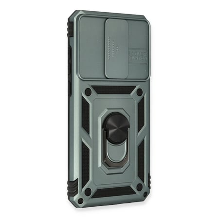 Newface Xiaomi Redmi Note 8 Pro Kılıf Pars Lens Yüzüklü Silikon - Yeşil