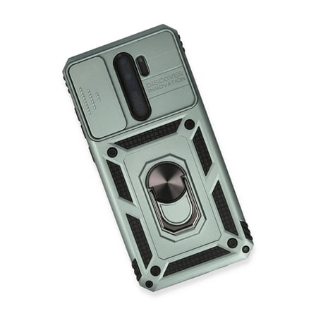 Newface Xiaomi Redmi Note 8 Pro Kılıf Pars Lens Yüzüklü Silikon - Yeşil