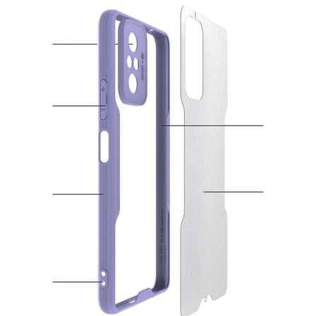 Xiaomi Redmi Note 10 Pro Kılıf Platin Silikon - Kırmızı