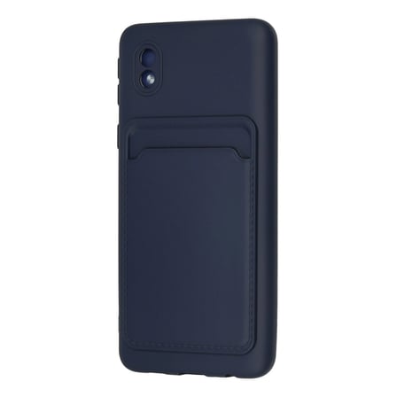Samsung Galaxy A01 Core Kılıf Kelvin Kartvizitli Silikon - Lacivert