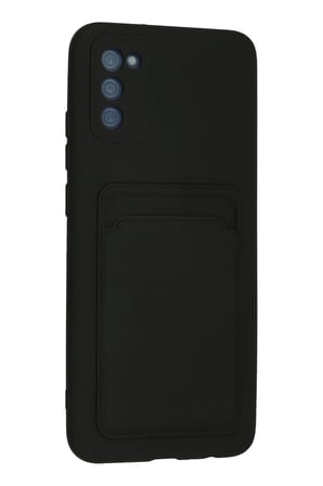uryport Samsung Galaxy A02S Kılıf Kelvin Kartvizitli Silikon - Siyah