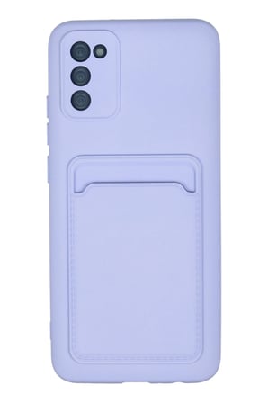 uryport Samsung Galaxy A02S Kılıf Kelvin Kartvizitli Silikon - Lila