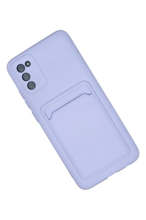 uryport Samsung Galaxy A02S Kılıf Kelvin Kartvizitli Silikon - Lila