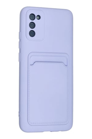 uryport Samsung Galaxy A02S Kılıf Kelvin Kartvizitli Silikon - Lila