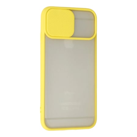 iPhone 6 Plus Kılıf Palm Buzlu Kamera Sürgülü Silikon - Sarı
