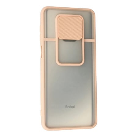 Xiaomi Redmi Note 9 Pro Kılıf Palm Buzlu Kamera Sürgülü Silikon - Pembe