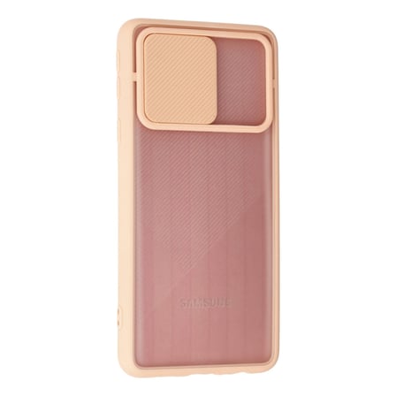 Newface Samsung Galaxy A01 Core Kılıf Palm Buzlu Kamera Sürgülü Silikon - Pembe