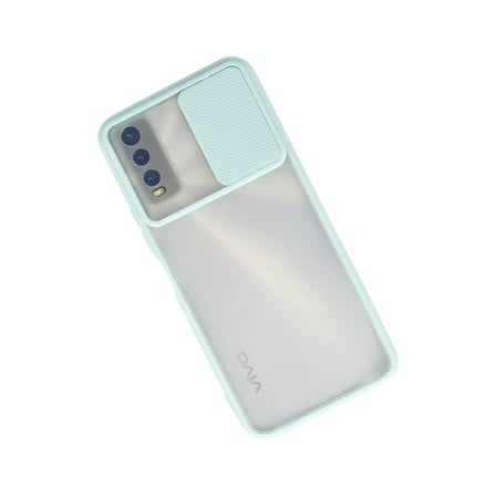 Newface Vivo Y11S Kılıf Palm Buzlu Kamera Sürgülü Silikon - Turkuaz