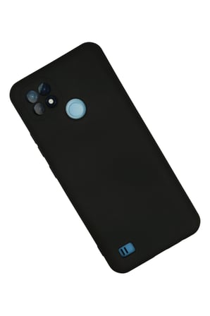 Newface Realme C21 Kılıf Nano içi Kadife Silikon - Siyah