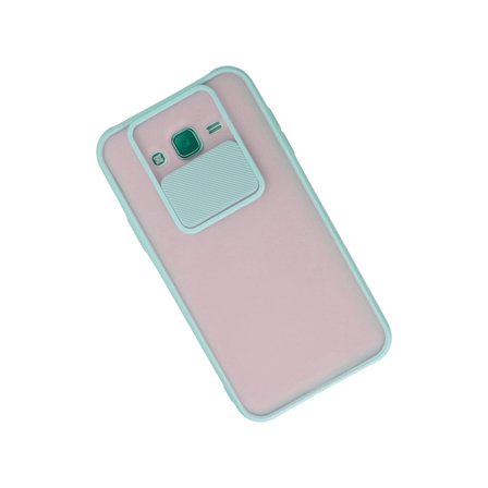 Newface Samsung Galaxy J7 Kılıf Palm Buzlu Kamera Sürgülü Silikon - Turkuaz