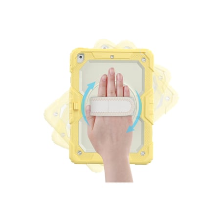 Newface iPad 10.2 (7.nesil) Kılıf Strap New Tablet Kapak - Sarı
