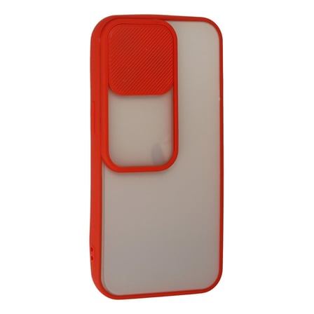 iPhone 13 Pro Kılıf Palm Buzlu Kamera Sürgülü Silikon - Kırmızı