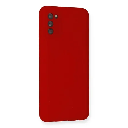 Samsung Galaxy A03s Kılıf Nano İçi Kadife Silikon - Kırmızı