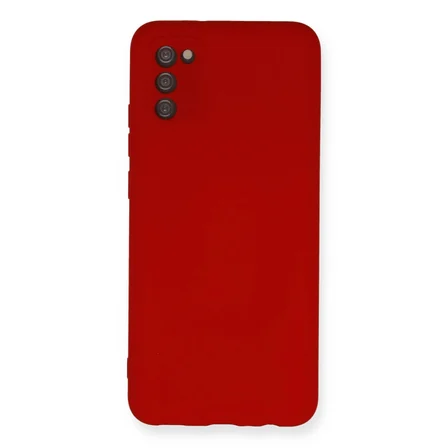 Samsung Galaxy A03s Kılıf Nano İçi Kadife Silikon - Kırmızı