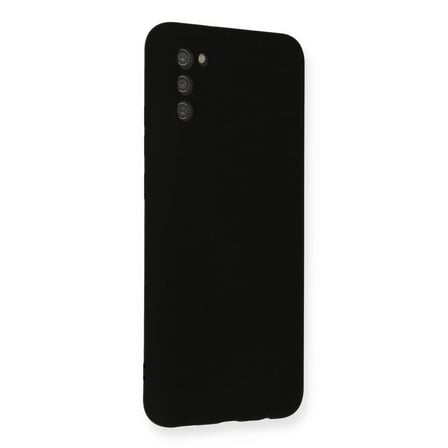 Samsung Galaxy A03s Kılıf Nano İçi Kadife Silikon - Siyah