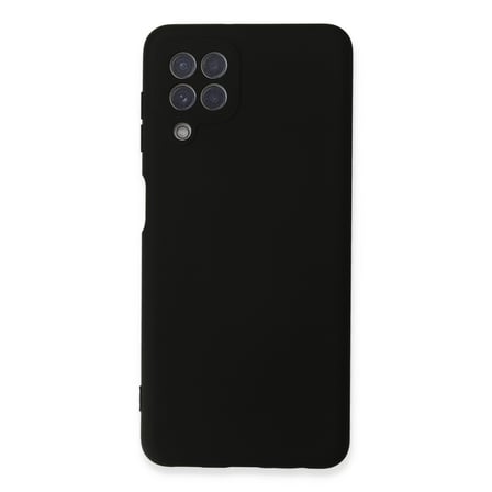 Newface Samsung Galaxy A22 Kılıf Nano içi Kadife Silikon - Siyah